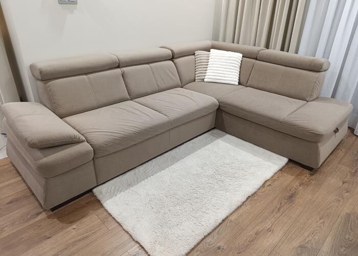 Grajewo ogłoszenia: Sprzedam narożnik z funkcją spania i pojemnikiem na pościel....